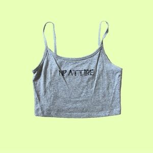 NP ATTIRE grey cami crop top
